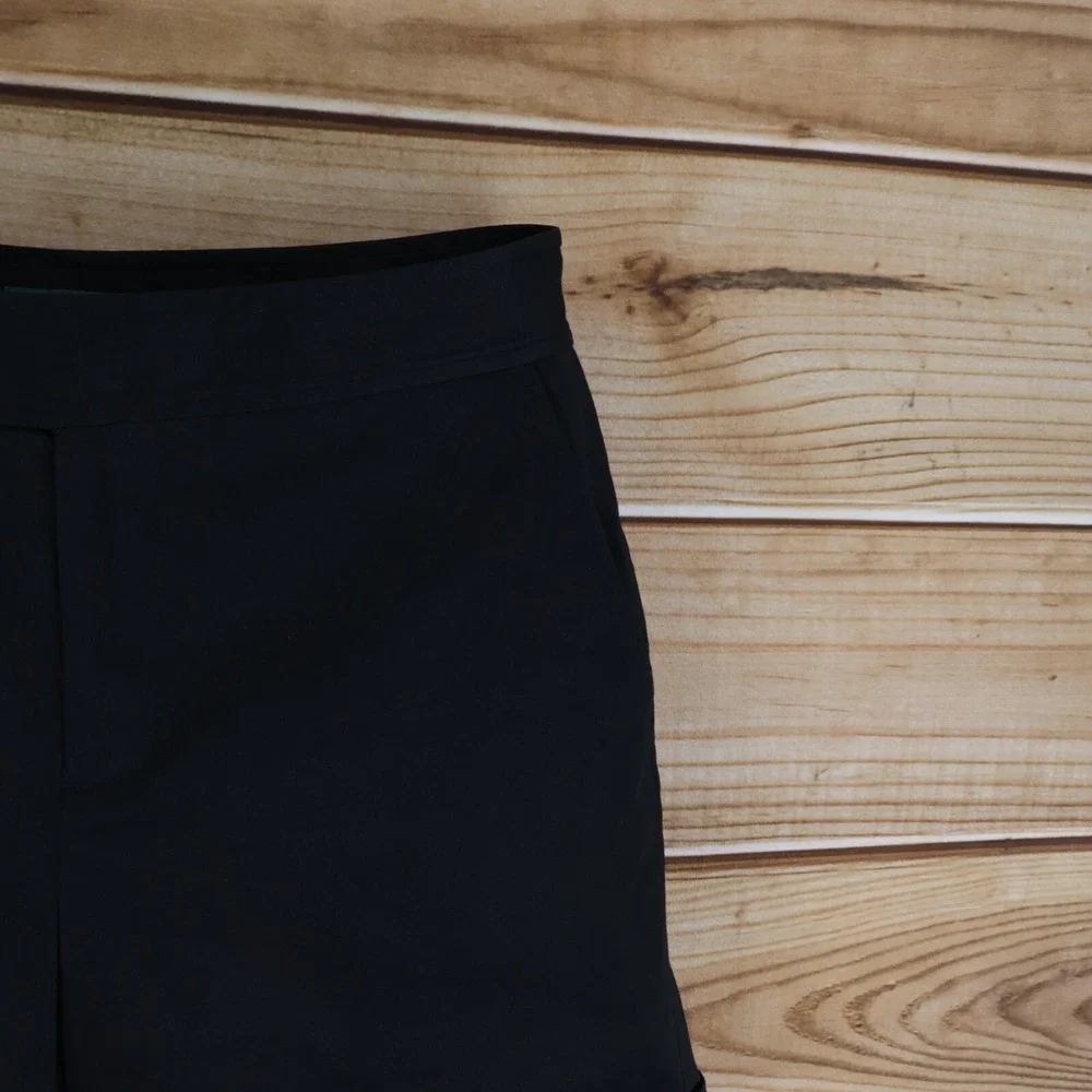 Lauren‎ Ralph Lauren Shorts Womens 8 Black Cotton Chinos Pockets Cuffed Mid Rise